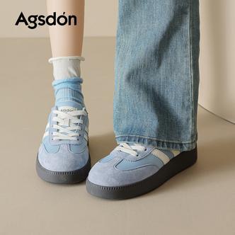 /奥古狮登巨好看德训鞋女2026新款夏季蓝色经典气质阿甘运动鞋子Q