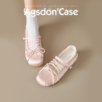 奥古狮登运动玛丽珍鞋女2026夏季新款轻便芭蕾舞鞋百搭浅口单鞋H