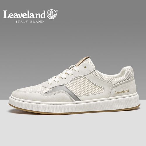 Leaveland/枫叶夏季透气网面运动鞋男士休闲板鞋百搭小白鞋主图