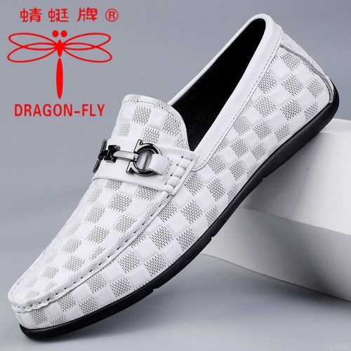 100%真皮男鞋2026春季新款男士休闲皮鞋真皮软底透气一脚蹬豆豆鞋主图