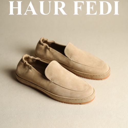 HAUR FEDI/豪雅芬迪男士夏季透气一脚蹬休闲乐福鞋轻便舒适百搭主图