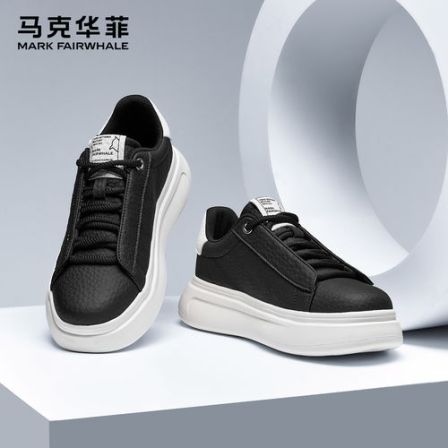 马克华菲男鞋2026夏季新款男士透气休闲鞋子男款百搭潮鞋增高板鞋