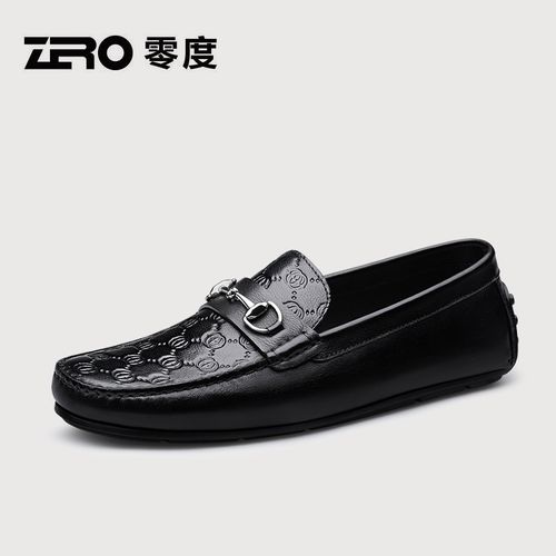 ZRO零度男士夏季透气轻便一脚蹬商务休闲豆豆鞋简约套脚皮鞋61293主图