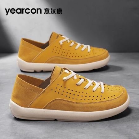 YEARCON/意尔康夏季厚底透气轻便百搭防滑一脚蹬休闲板鞋1326