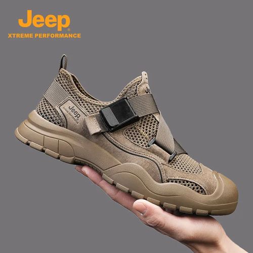 jeep男鞋夏季新款户外运动鞋防滑百搭轻便网面鞋镂空透气软底鞋主图
