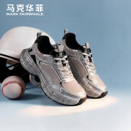 马克华菲老爹鞋男2026新款夏季透气增高鞋男网面运动鞋男士休闲鞋
