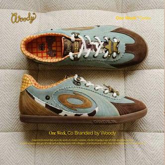 OLD ORDER-ONE WEEK德训鞋胡迪牛仔蓝 Woody SaddleDenim复古潮鞋主图