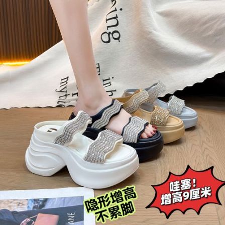IG/IG现货增高9CM2026夏季爆款时尚休闲百搭凉鞋透气女鞋80903