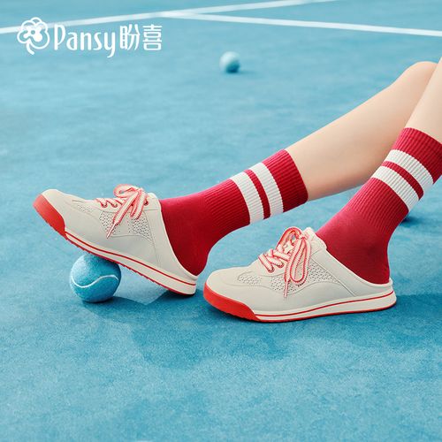 【pansy】盼喜德训半拖鞋女包头透气一脚蹬百搭休闲鞋2026春新款主图