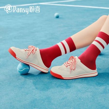 【pansy】盼喜德训半拖鞋女包头透气一脚蹬百搭休闲鞋2026春新款