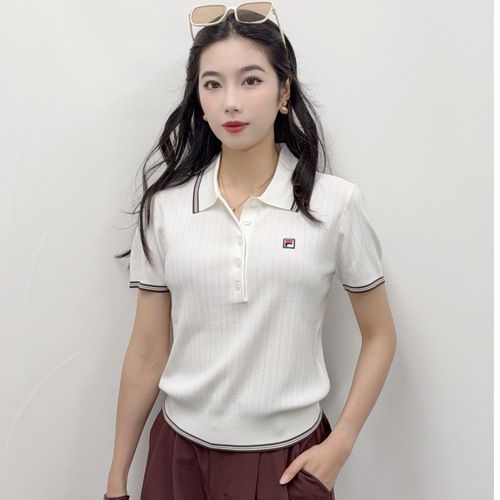 FILA/斐乐26年夏季女士新品显瘦透气时尚休闲针织短袖F11W638417F主图