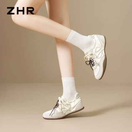 ZHR/则则明星同款芭蕾德训鞋女2026夏新款软底户外通勤透气休闲鞋