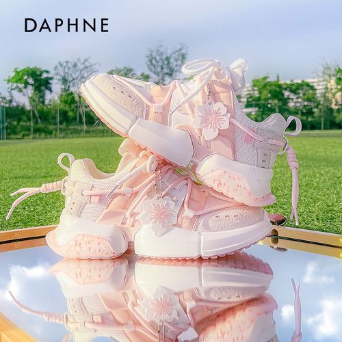 Daphne/达芙妮2026早春新款粉色厚底增高老爹鞋樱花ins时尚休闲鞋主图