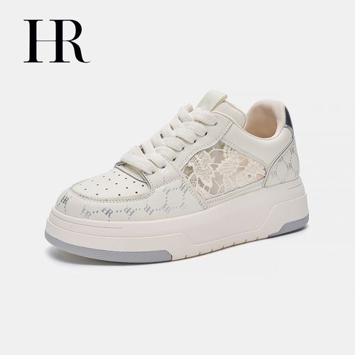 HR/赫莲娜2026夏季时尚休闲潮流小白鞋网面透气百搭运动厚底女鞋主图