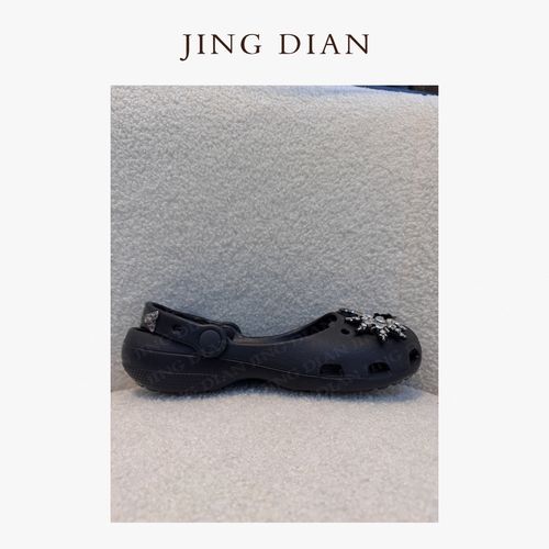 【JING DIAN】小众定制黑色夏季凉鞋2709 个性休闲时尚复古主图