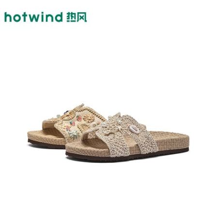热风2026年夏季新款女士时尚一字拖拖鞋半拖H62W26646A