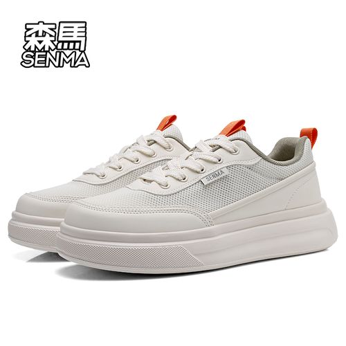 SENMA/森马男鞋夏季运动防滑低帮透气网面鞋青少年厚底增高板鞋主图
