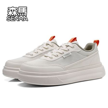 SENMA/森马男鞋夏季运动防滑低帮透气网面鞋青少年厚底增高板鞋