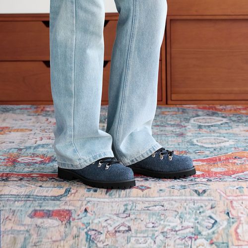 【增高约4.5cm】ThomWills户外登山鞋男休闲厚底反绒皮德比鞋冬季主图