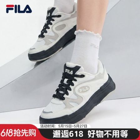 律动鞋1+丨FILA斐乐女鞋26夏季低帮透气板鞋时尚通勤舒适休闲鞋
