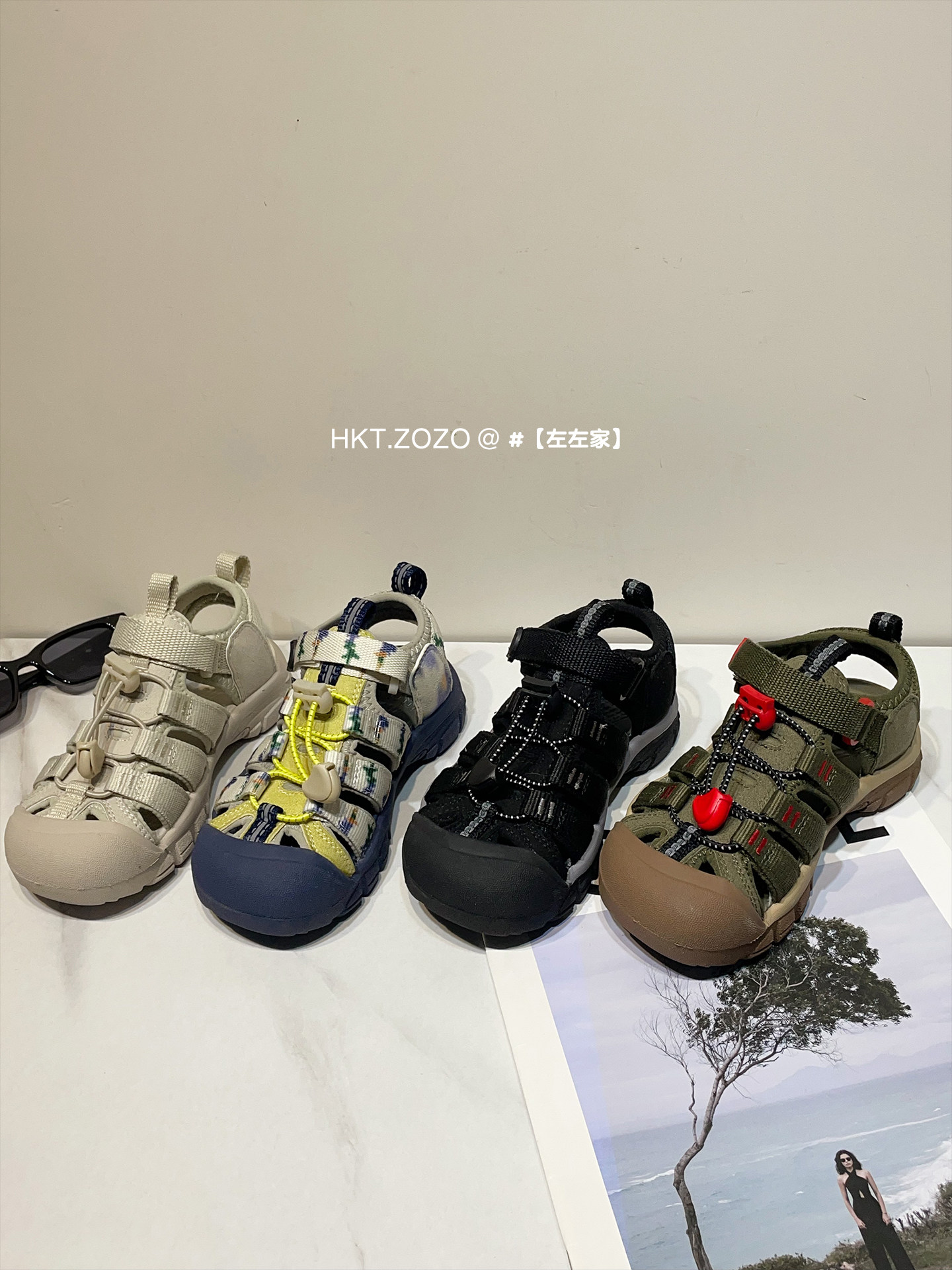 左左家儿童透气运动鞋户外溯溪鞋2026夏季包头软底男女童沙滩凉鞋主图