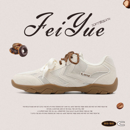 feiyue/飞跃德训鞋女款2026夏季新款超火网面透气网鞋运动休闲鞋
