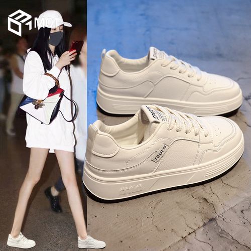 M01网红百搭小白鞋女款夏季秋季新款厚底板鞋简约休闲学生鞋超火主图