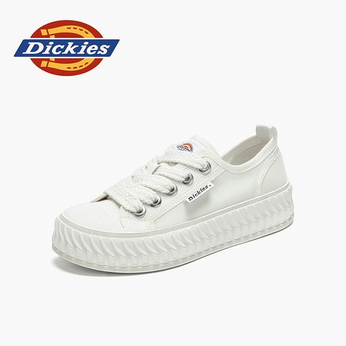 Dickies女鞋2026纯色低帮韩版复古帆布鞋圆头防水台休闲风主图