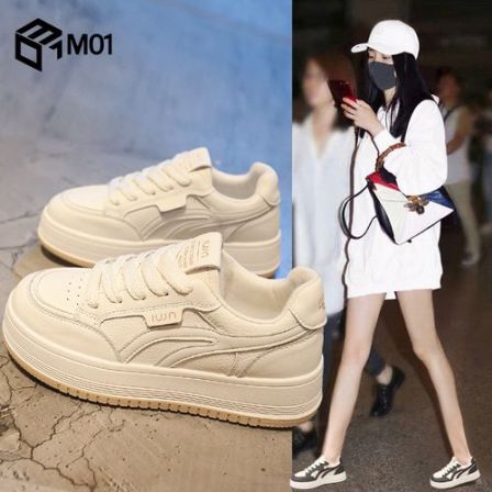 M01爆款厚底小白鞋女2026夏季新款百搭休闲运动板鞋潮小众面包鞋