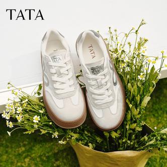 【粉彩风】TATA他她2026春新款舒适德训鞋女百搭休闲运动鞋GXY02AM6