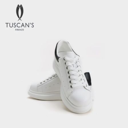 TUSCAN'S休闲厚底真皮舒适女士小白鞋男士百搭休闲鞋板鞋