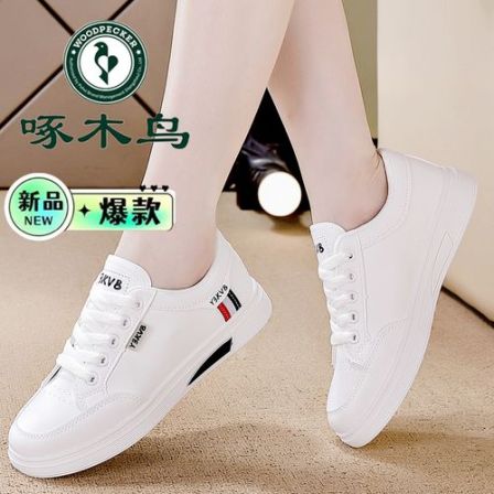 啄木鸟大牌舒适休闲时尚小白鞋女2026春秋新款爆款轻便软底运动鞋