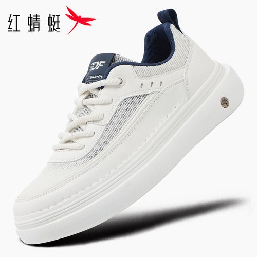 红蜻蜓运动休闲板鞋男厚底增高夏季网面透气百搭巨好看爆款小白鞋主图