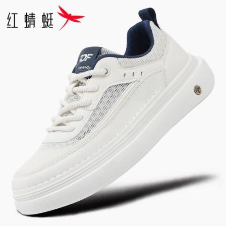 红蜻蜓运动休闲板鞋男厚底增高夏季网面透气百搭巨好看爆款小白鞋
