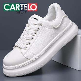 CARTELO/卡帝乐鳄鱼夏季新款透气软底百搭一脚蹬男士休闲板鞋