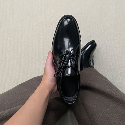cleanfit老钱风通勤德比鞋男英伦百搭高级感薄底休闲尖头新郎皮鞋主图