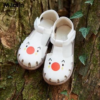 【商场同款】马拉丁儿童皮鞋26夏装新款女大小童印花镂空皮凉鞋主图