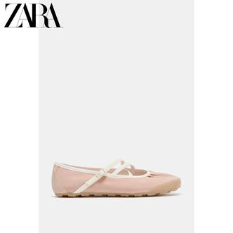 ZARA26春夏新款 女鞋 丝缎质感运动款圆头舞蹈鞋 5204710 050主图