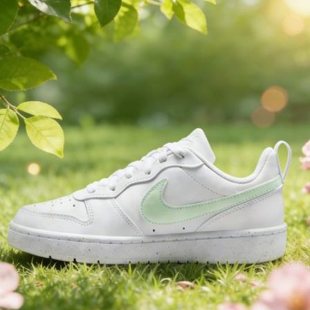 NIKE/耐克【青苹果绿】COURT新品26年女GS白绿运动板鞋 DV5456138