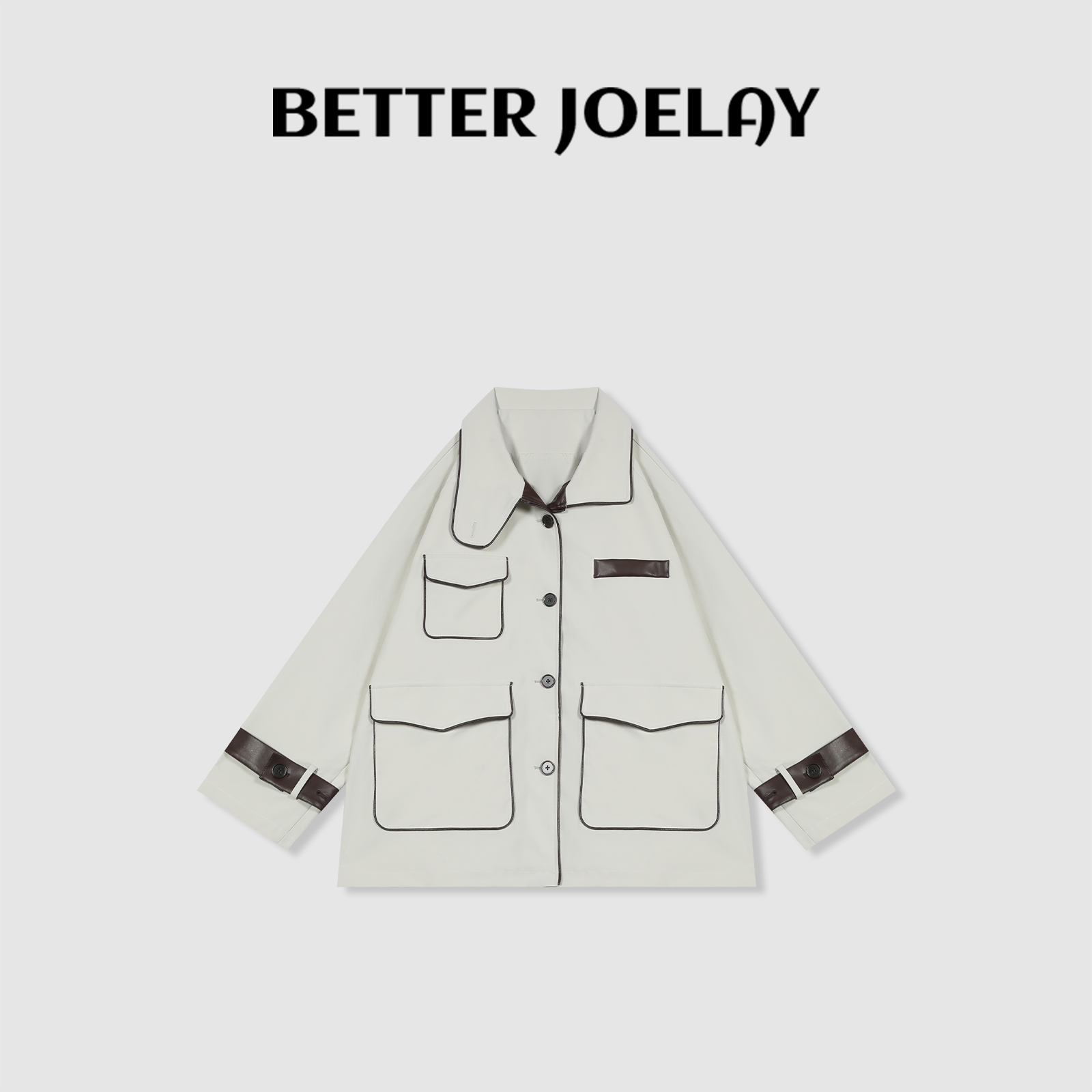 BETTER JOELAY -【伦敦雾色】高端外套韩版时尚百搭潮流休闲Z41135主图