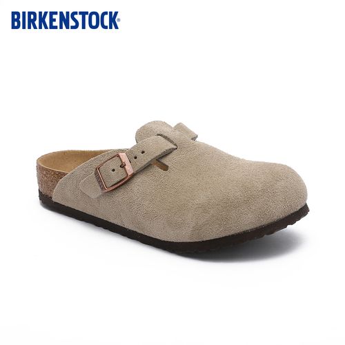 BIRKENSTOCK勃肯德国进口新品儿童牛皮绒面革软木Boston包头拖鞋主图