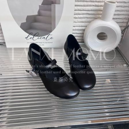 【LANXI  MOMO】时尚百搭软底复古玛丽珍英伦风气质小单鞋26DX277LX