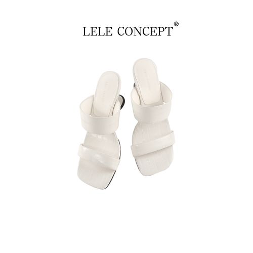 LELE CONCEPT丨时尚减龄都市简约一字带凉拖UX26B0194W主图