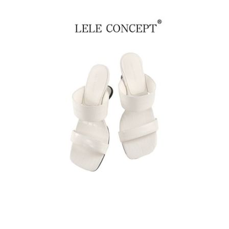 LELE CONCEPT丨时尚减龄都市简约一字带凉拖UX26B0194W