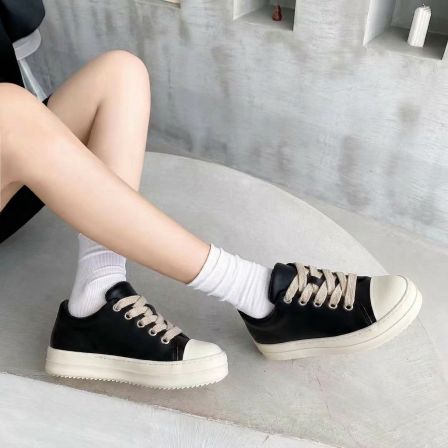百搭裙子专用鞋夏季新款百搭高街平替女鞋齿轮底R胖丁面包休闲皮