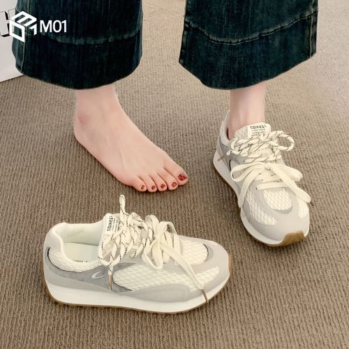 M01厚底阿甘鞋女新款秋季鞋子百搭爆款休闲德训鞋春秋小白运动鞋主图