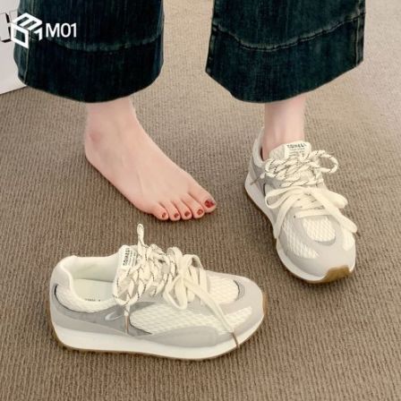 M01厚底阿甘鞋女新款秋季鞋子百搭爆款休闲德训鞋春秋小白运动鞋