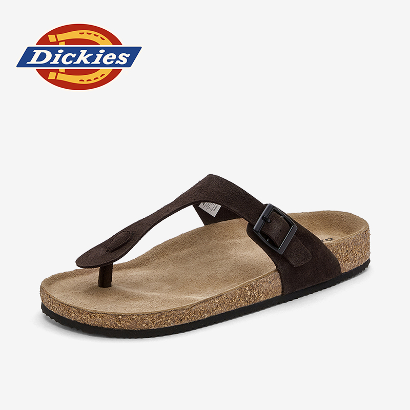 Dickies2026夏季新款纯色耐磨防滑拖鞋个性舒适复古外穿人字拖主图