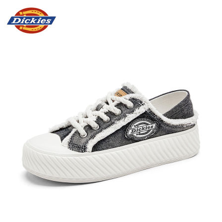 Dickies2026夏季新款青夏潮流男鞋防滑小香风透气百搭厚底帆布鞋