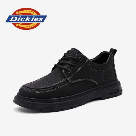 Dickies新款时尚舒适男士皮鞋百搭工装鞋春季休闲低帮鞋老钱风